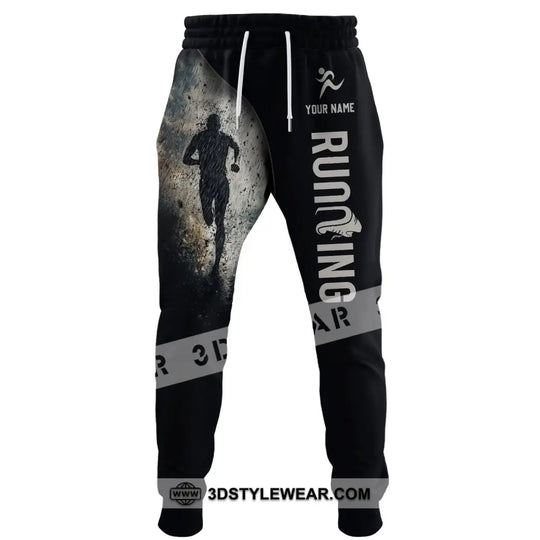 Unisex Pants - Custom Text Pants, Marathon Running Lover Sport Pants style option 3