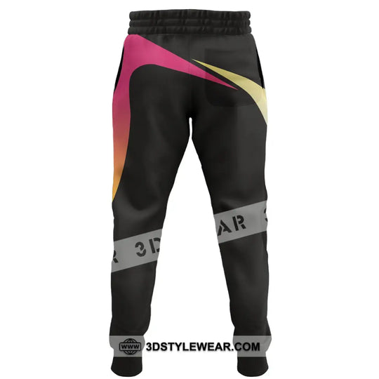 Unisex Pants - Hot Pink Handball Sport Pants style option 2