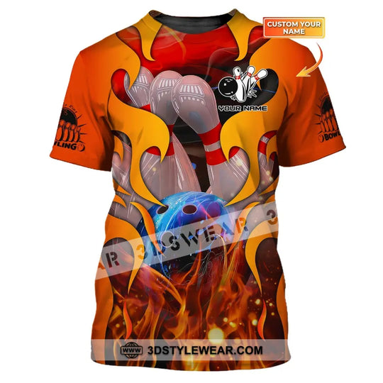 Unisex Shirt, Bowling T-Shirt, Custom Name Bowling Shirt, Shirt For Bowling Lovers style option 1