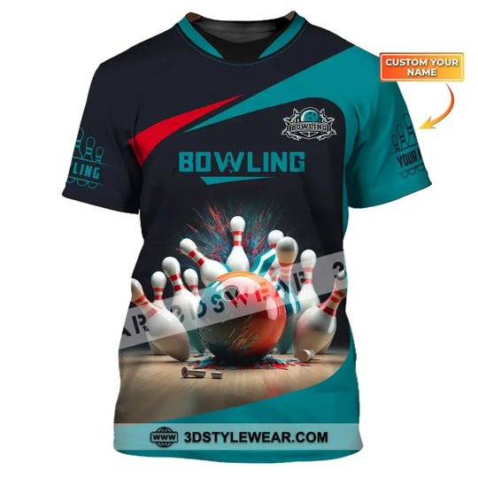 Unisex Shirt, Bowling T-Shirt, Custom Name Bowling Shirt, Shirt For Bowling Lovers style option 1