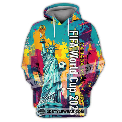Unisex Shirt - Canada - Mexico - USA Fifa World Cup 2026 3D Shirt Hoodie / S T-shirt