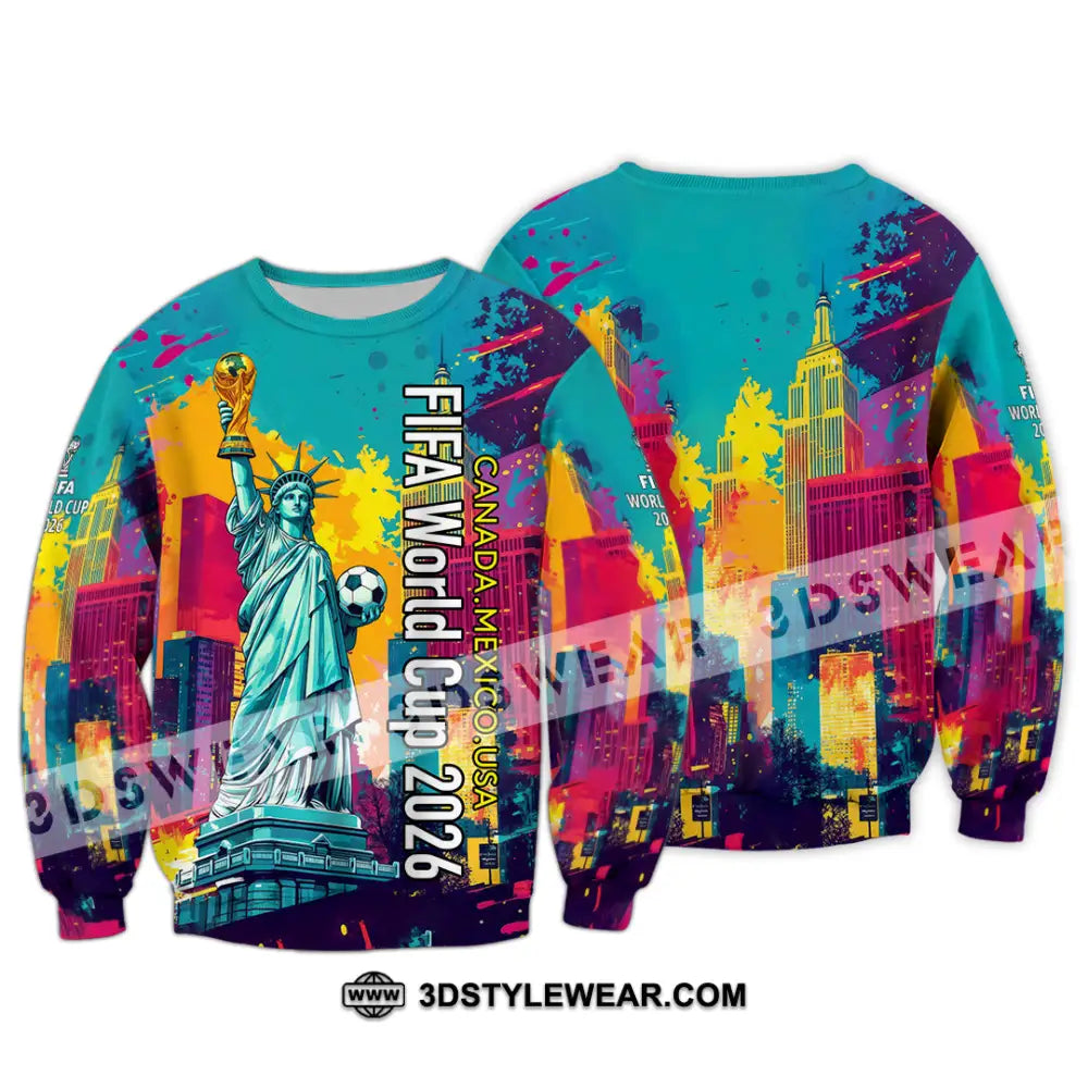 Unisex Shirt - Canada - Mexico - USA Fifa World Cup 2026 3D Shirt Long Sleeve / S T-shirt