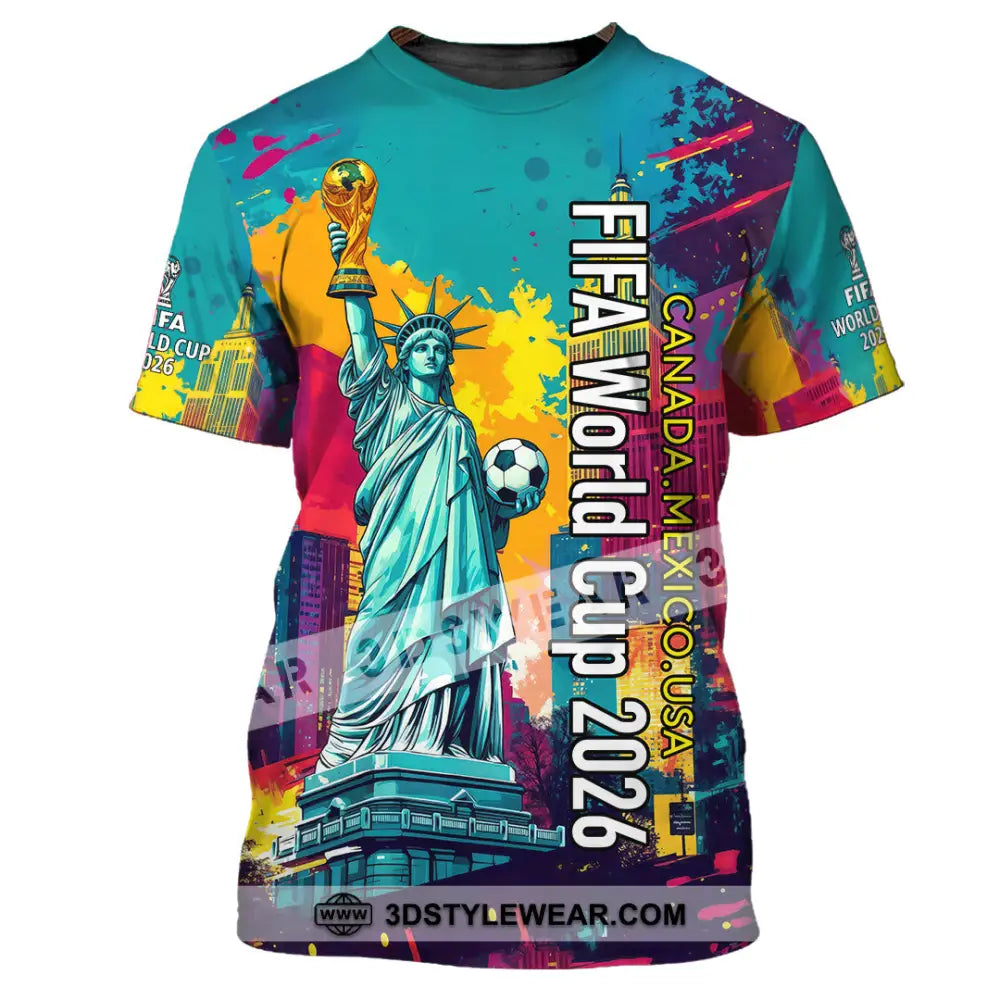 Unisex Shirt - Canada - Mexico - USA Fifa World Cup 2026 3D Shirt T-shirt