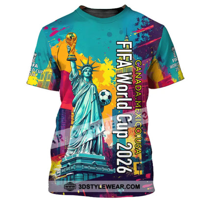 Unisex Shirt - Canada - Mexico - USA Fifa World Cup 2026 3D Shirt T-shirt