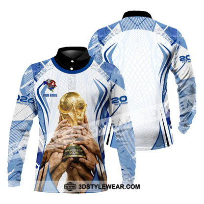 Unisex Shirt - Custom 2026 World Cup 3D Shirt Long Sleeve Polo / S T-shirt