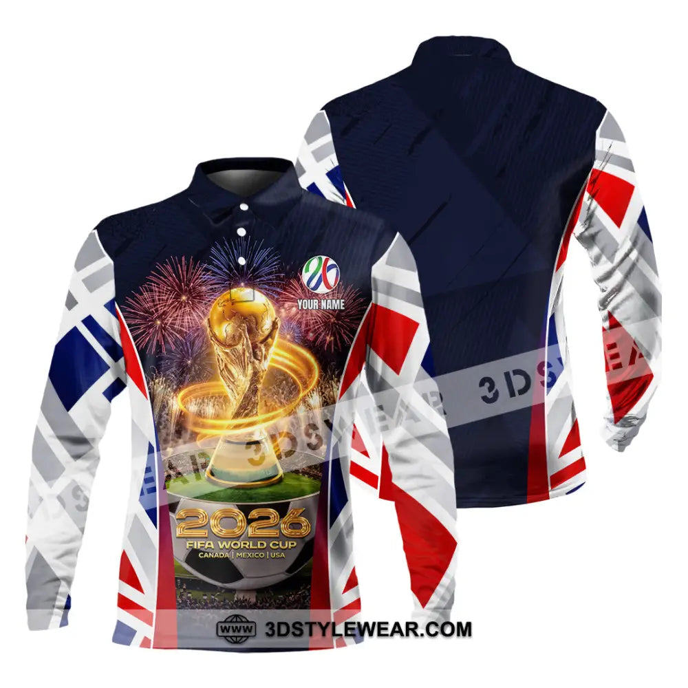 Unisex Shirt - Custom 2026 World Cup 3D Shirt Long Sleeve Polo / S T-shirt