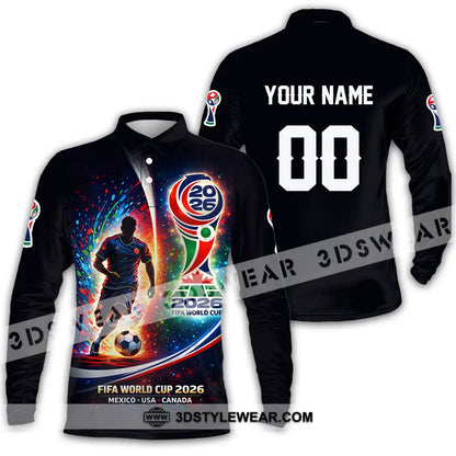 Unisex Shirt - Custom 2026 World Cup 3D Shirt Long Sleeve Polo / S T-shirt