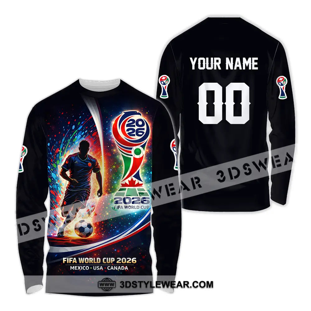 Unisex Shirt - Custom 2026 World Cup 3D Shirt Long Sleeve Shirt / S T-shirt