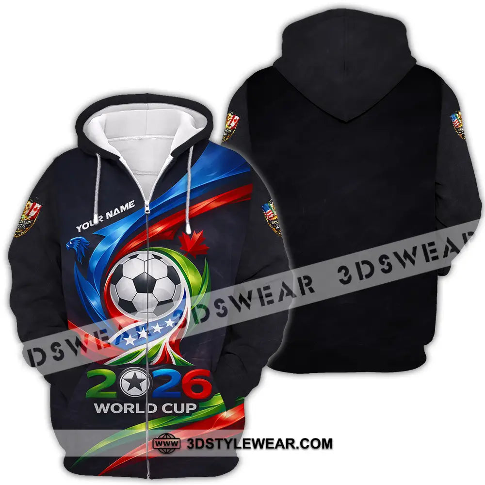 Unisex Shirt - Custom 2026 World Cup 3D Shirt Zipper Hoodie / S T-shirt