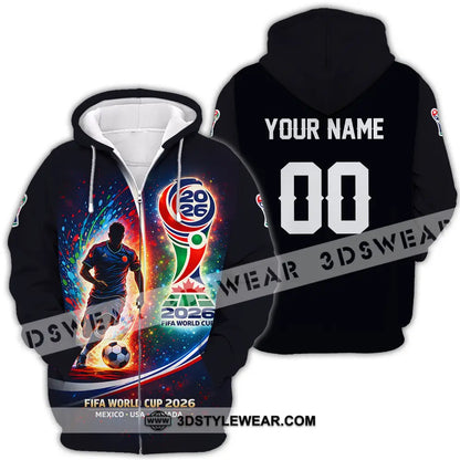 Unisex Shirt - Custom 2026 World Cup 3D Shirt Zipper Hoodie / S T-shirt