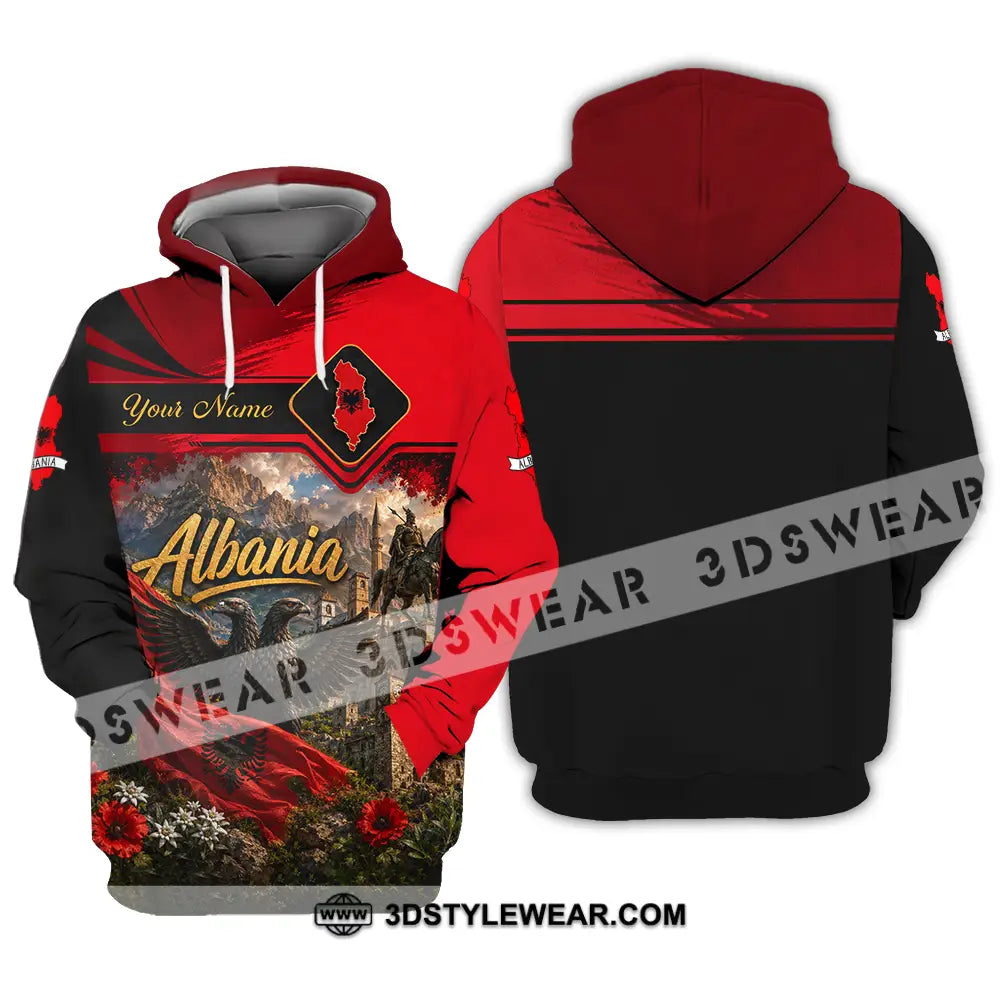 Unisex Shirt - Custom Albania Shirt - Hoodie / S - T-shirt