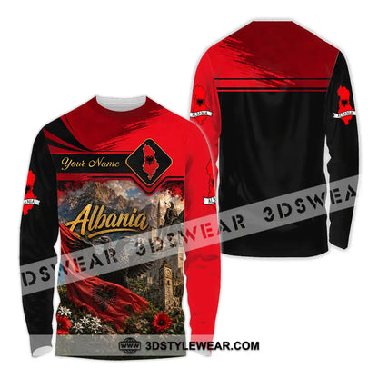 Unisex Shirt - Custom Albania Shirt - Long Sleeve Shirt / S - T-shirt