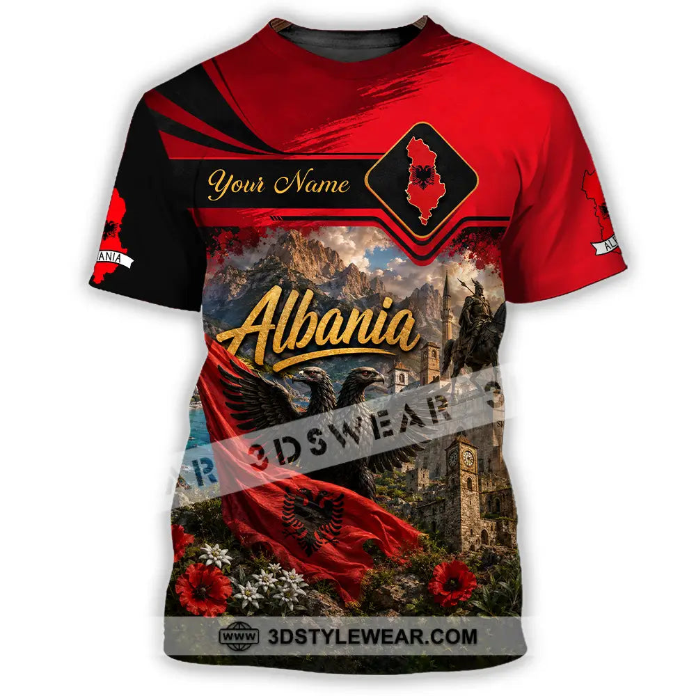 Unisex Shirt - Custom Albania Shirt - T-Shirt / S - T-shirt