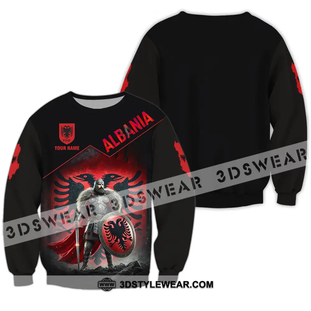 Unisex Shirt - Custom Albania Warrior Shirt - Long Sleeve / S - T-shirt