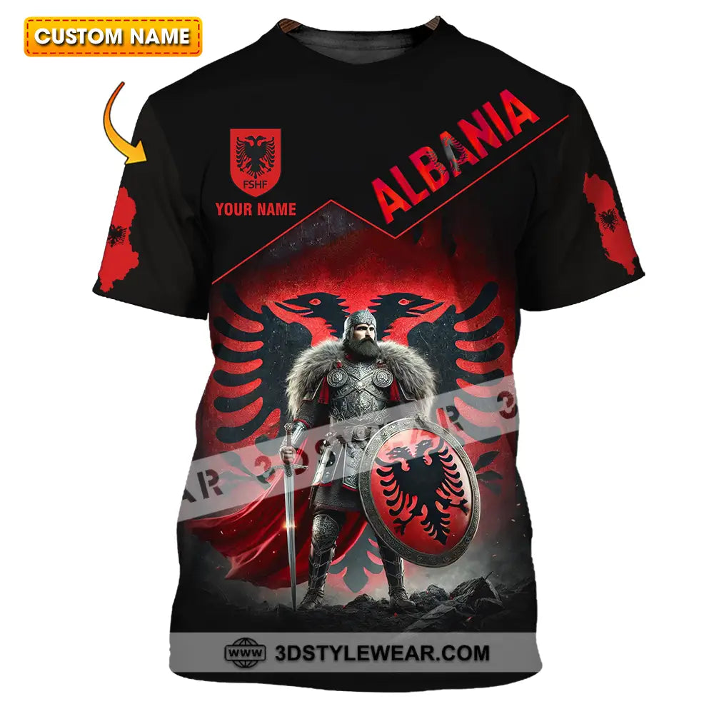 Unisex Shirt - Custom Albania Warrior Shirt - T-shirt