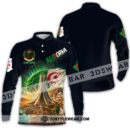 Unisex Shirt - Custom Algeria Shirt - Long Sleeve Polo / S - T-shirt