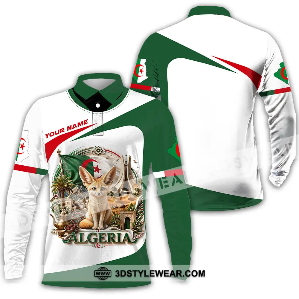 Unisex Shirt - Custom Algeria Shirt - Long Sleeve Polo / S - T-shirt