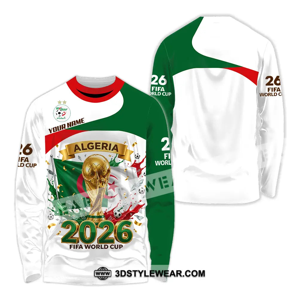 Unisex Shirt - Custom Algeria World Cup 2026 3D Shirt - Long Sleeve Shirt / S - T-shirt