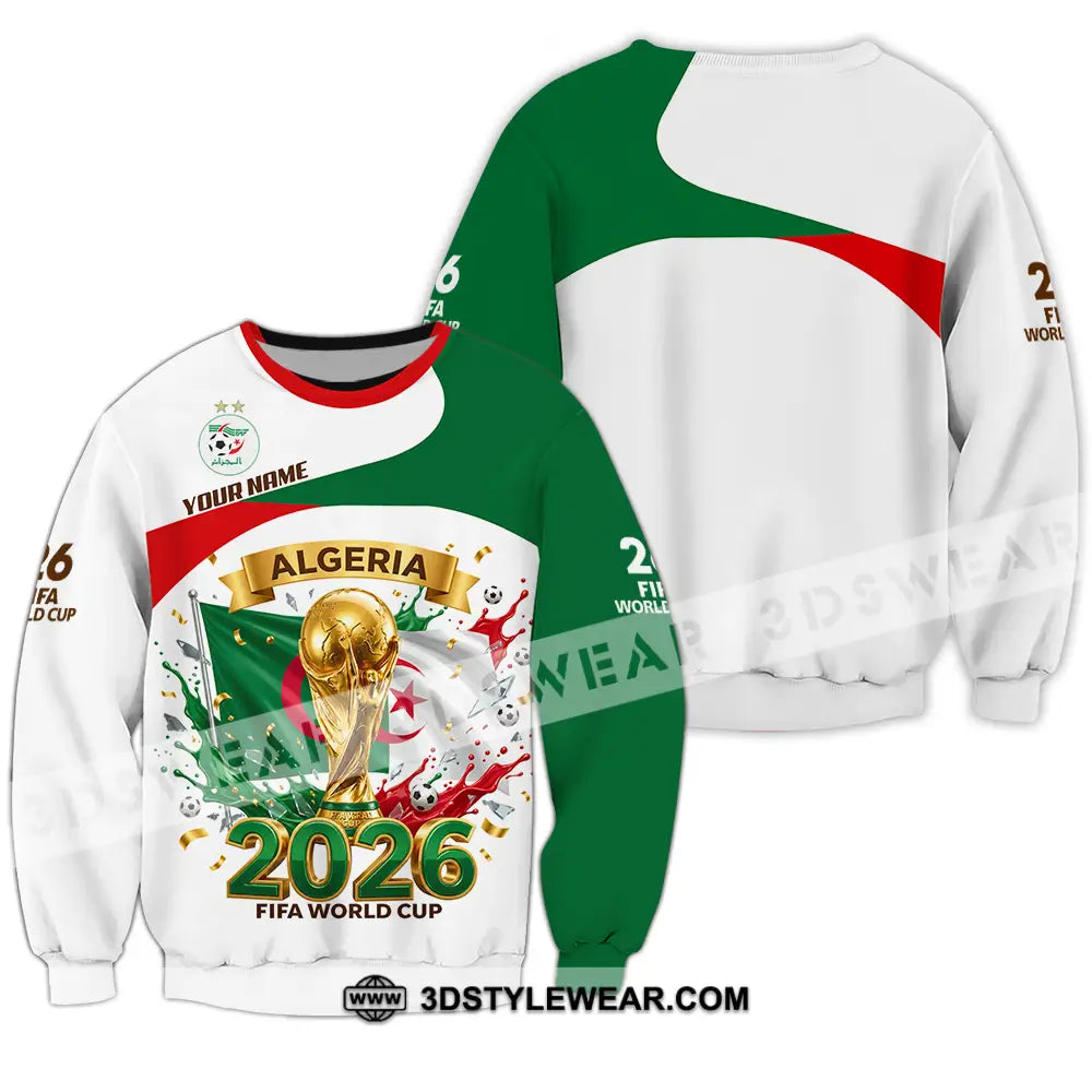 Unisex Shirt - Custom Algeria World Cup 2026 3D Shirt - Long Sleeve / S - T-shirt