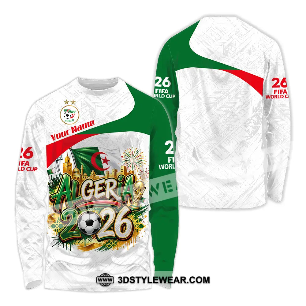 Unisex Shirt - Custom Algeria World Cup 2026 3D Shirt - Long Sleeve Shirt / S - T-shirt