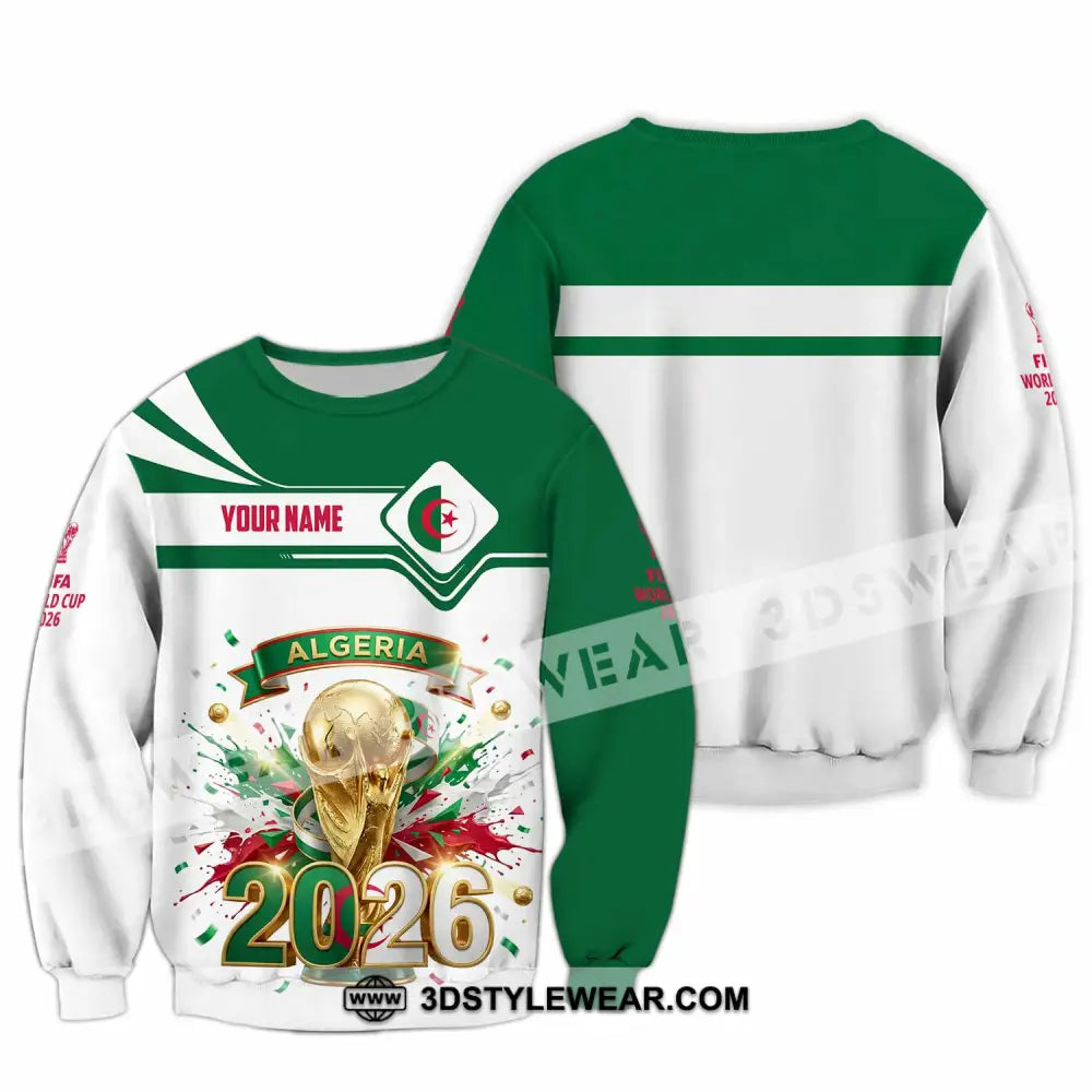 Unisex Shirt - Custom Algeria World Cup 2026 3D Shirt - Long Sleeve / S - T-shirt