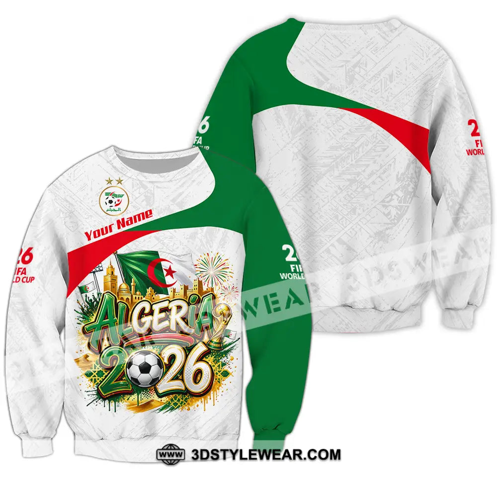 Unisex Shirt - Custom Algeria World Cup 2026 3D Shirt - Long Sleeve / S - T-shirt