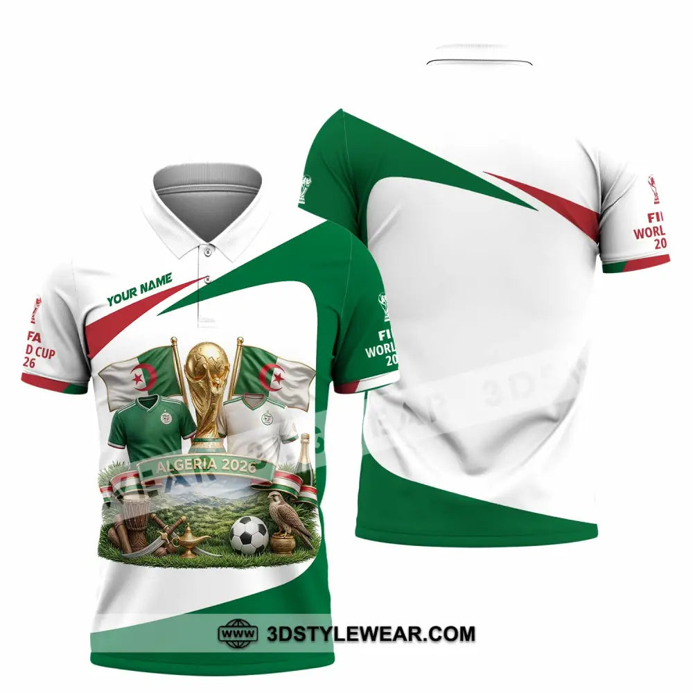 Unisex Shirt - Custom Algeria World Cup 2026 3D Shirt - Polo Shirt / S - T-shirt