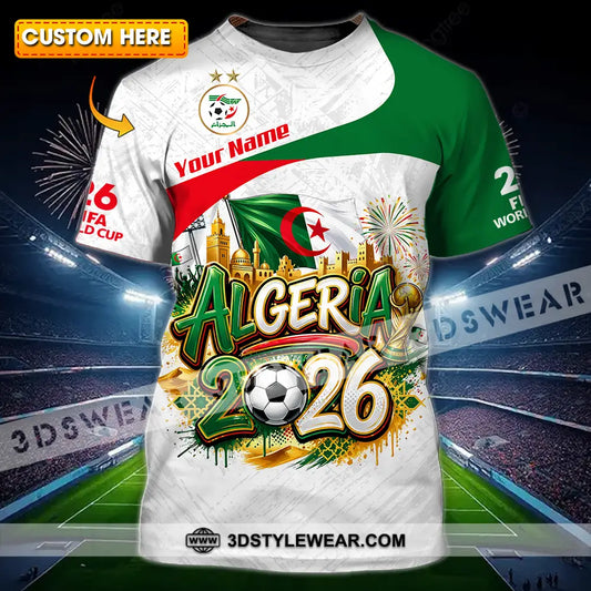 Unisex Shirt - Custom Algeria World Cup 2026 3D Shirt - T-shirt