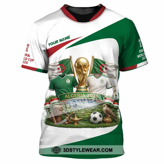 Unisex Shirt - Custom Algeria World Cup 2026 3D Shirt style option 2