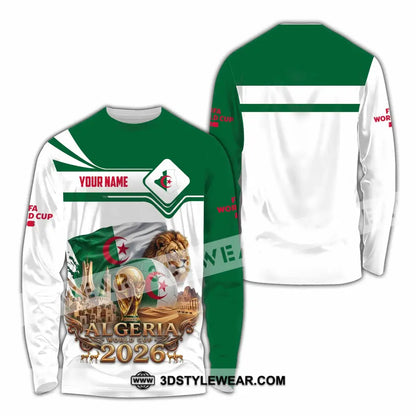 Unisex Shirt - Custom Algeria World Cup 2026 Shirt - Long Sleeve Shirt / S - T-shirt
