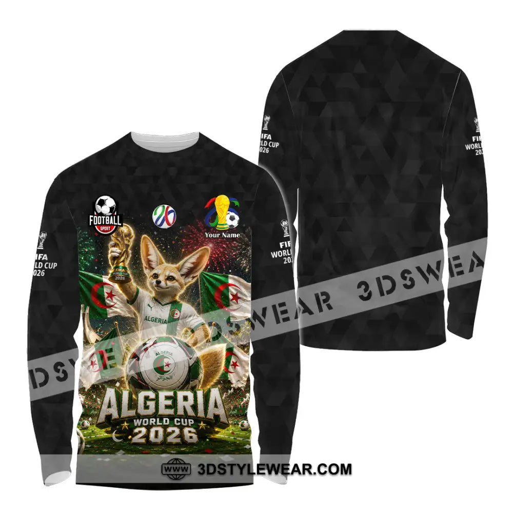 Unisex Shirt - Custom Algeria World Cup 2026 Shirt - Long Sleeve Shirt / S - T-shirt