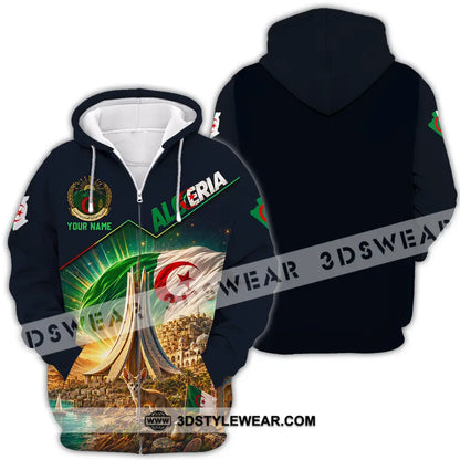 Unisex Shirt - Custom Algeria Shirt - Zipper Hoodie / S - T-shirt