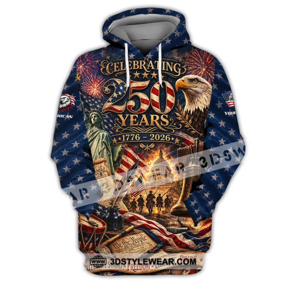 Unisex Shirt - Custom America 250 Years Shirt - Hoodie / S - T-shirt