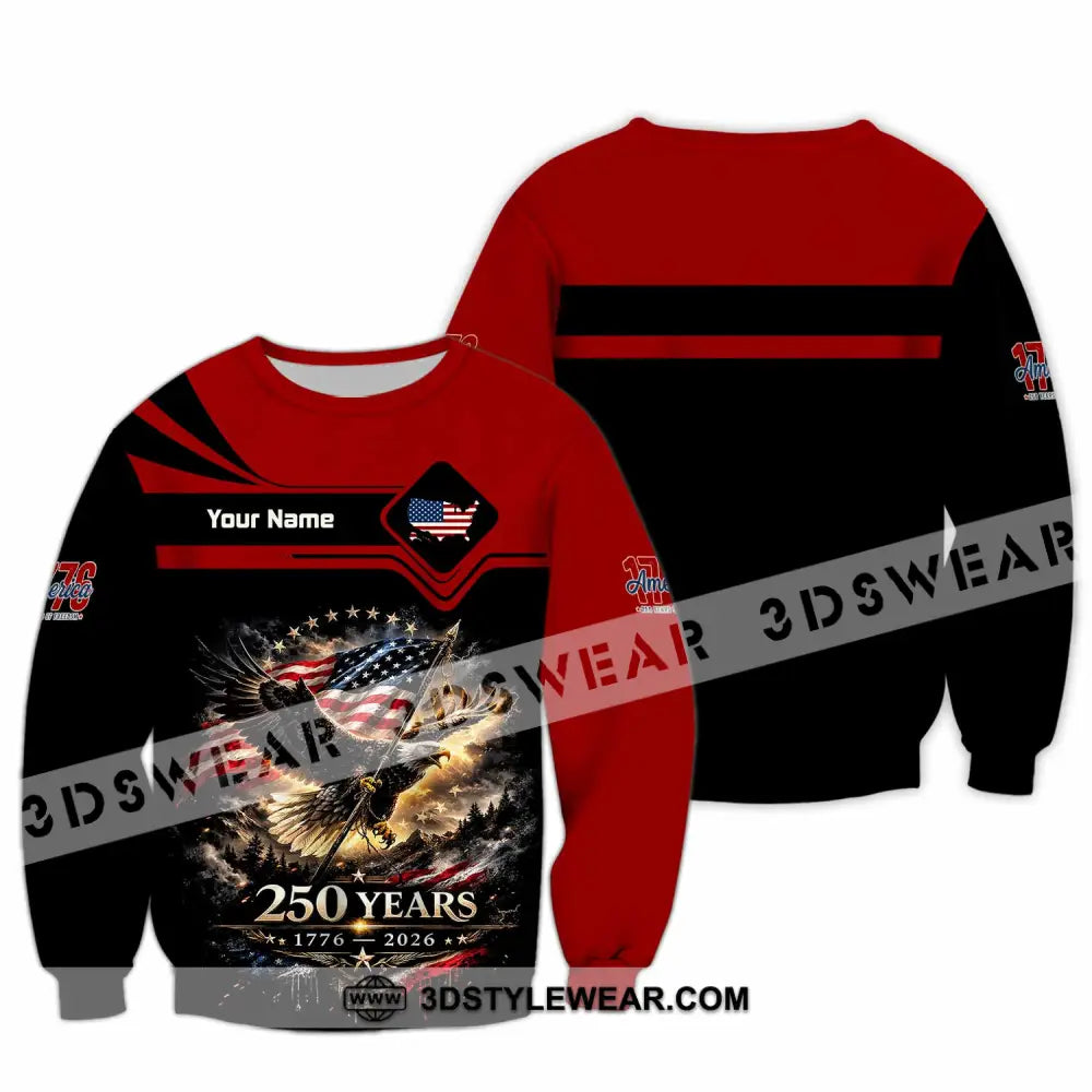 Unisex Shirt - Custom America 250 Years Shirt - Long Sleeve / S - T-shirt