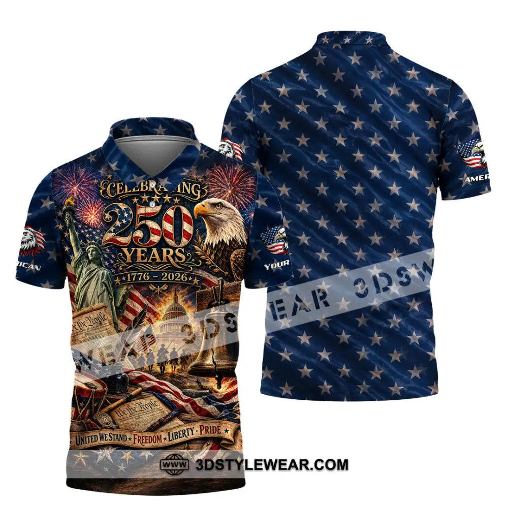 Unisex Shirt - Custom America 250 Years Shirt - Polo Shirt / S - T-shirt