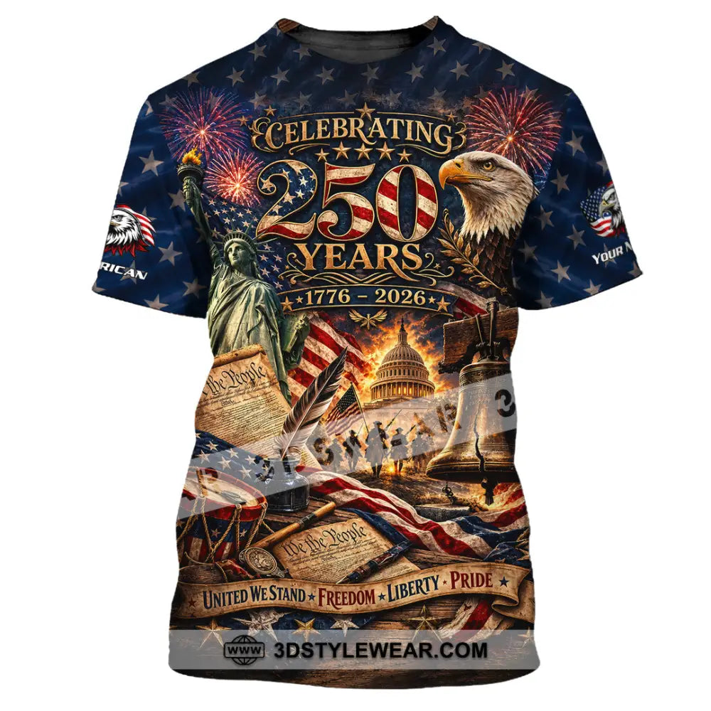 Unisex Shirt - Custom America 250 Years Shirt - T-Shirt / S - T-shirt