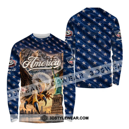 Unisex Shirt - Custom America Shirt - Long Sleeve Shirt / S - T-shirt