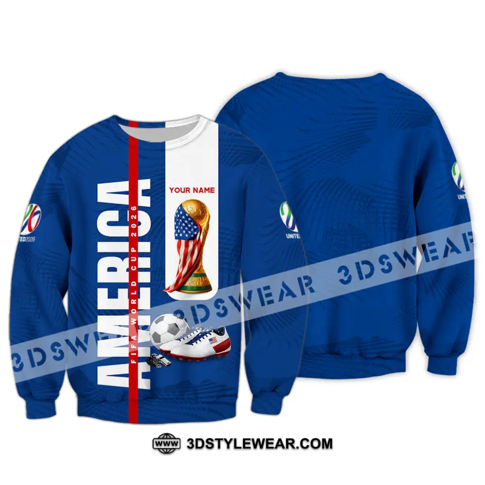 Unisex Shirt - Custom America World Cup 2026 3D Shirt Long Sleeve / S T-shirt