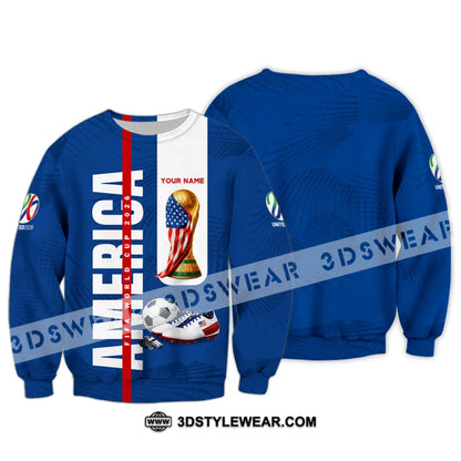 Unisex Shirt - Custom America World Cup 2026 3D Shirt Long Sleeve / S T-shirt