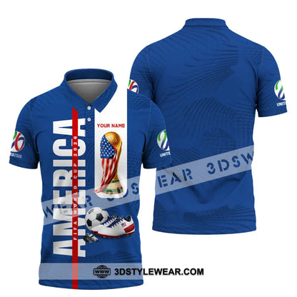 Unisex Shirt - Custom America World Cup 2026 3D Shirt Polo Shirt / S T-shirt