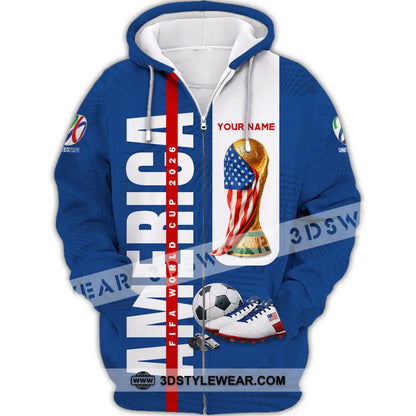 Unisex Shirt - Custom America World Cup 2026 3D Shirt Zipper Hoodie / S T-shirt