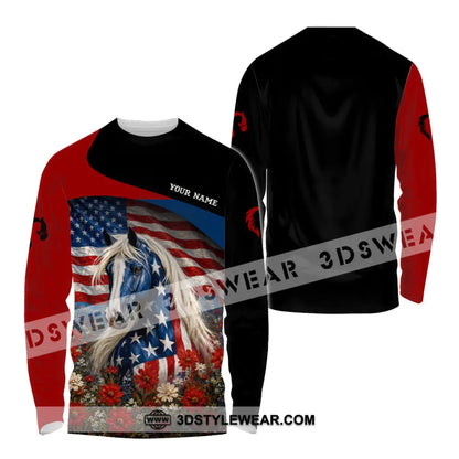 Unisex Shirt - Custom American Shirt - Long Sleeve Shirt / S - T-shirt
