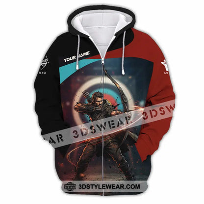 Unisex Shirt - Custom Archery Shirt - Zipper Hoodie / S - T-shirt