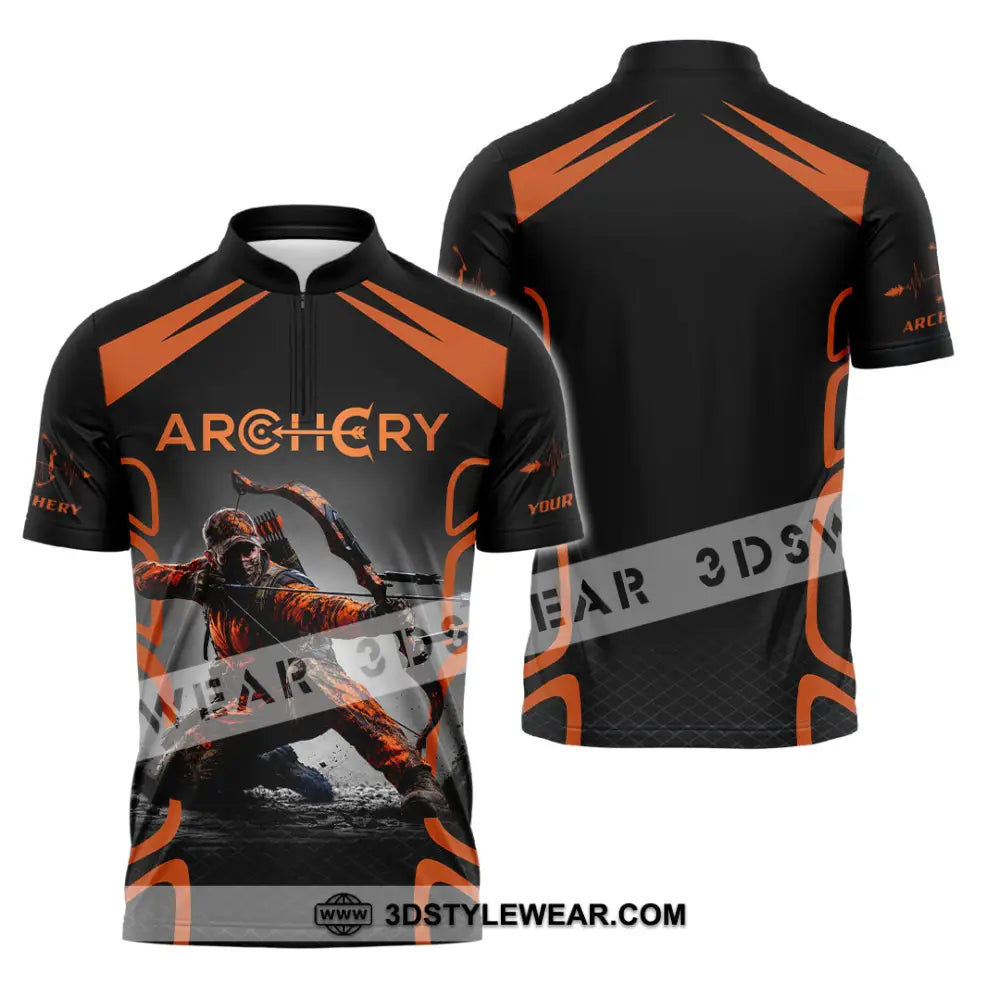Unisex Shirt - Custom Archery Shirt - Zipper Polo Shirt / S - T-shirt