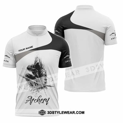 Unisex Shirt - Custom Archery Shirt - Zipper Polo Shirt / S - T-shirt