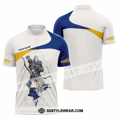Unisex Shirt - Custom Archery Shirt - Zipper Polo Shirt / S - T-shirt
