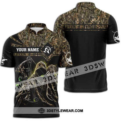 Unisex Shirt - Custom Archery Shirt - Zipper Polo Shirt / S - T-shirt