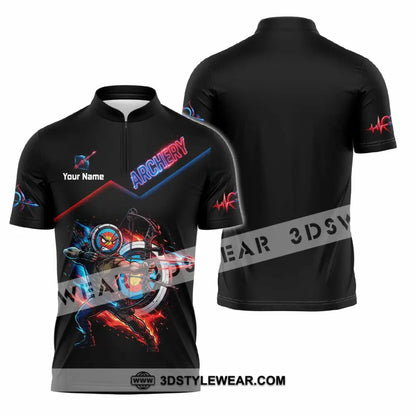 Unisex Shirt - Custom Archery Shirt - Zipper Polo Shirt / S - T-shirt
