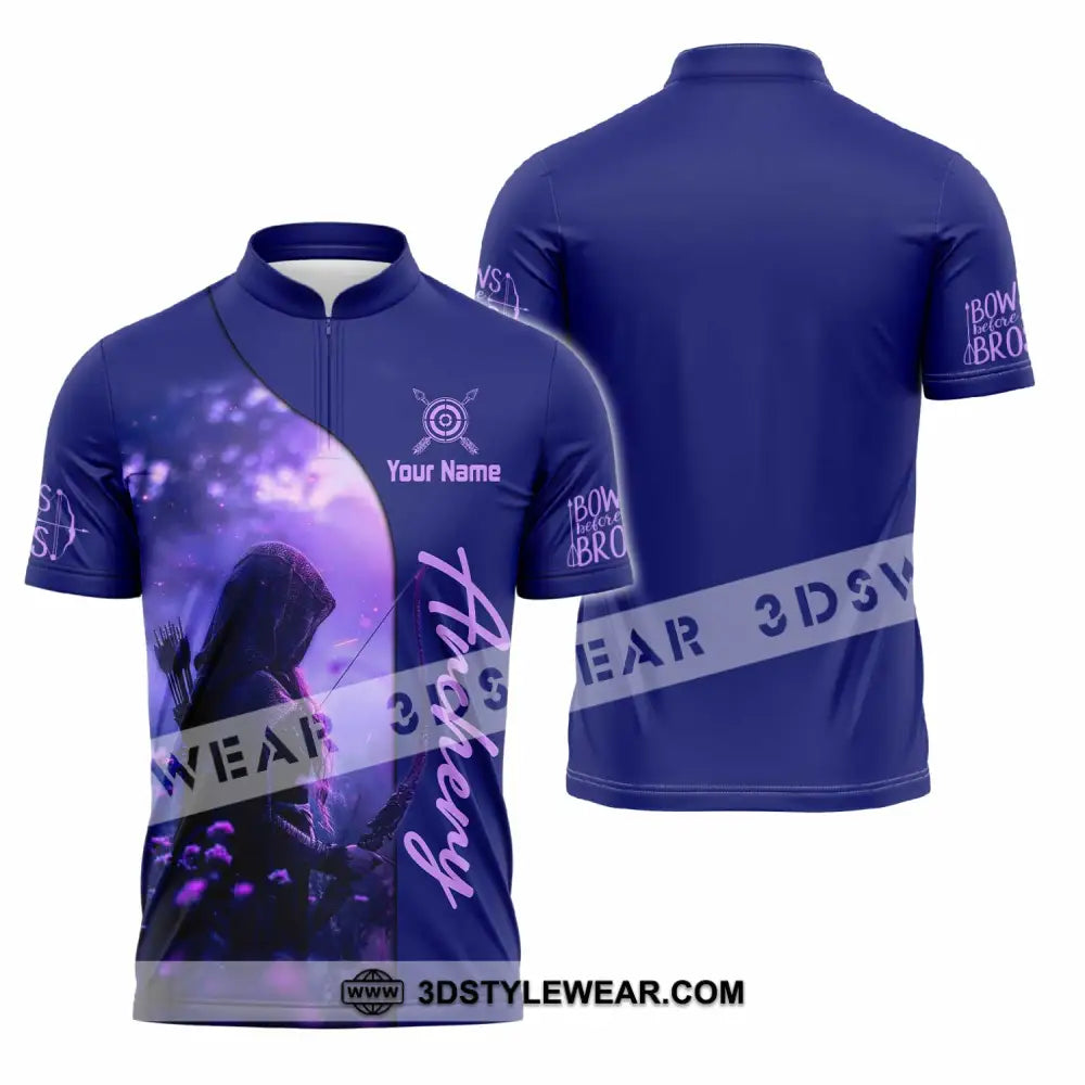 Unisex Shirt - Custom Archery Shirt - Zipper Polo Shirt / S - T-shirt