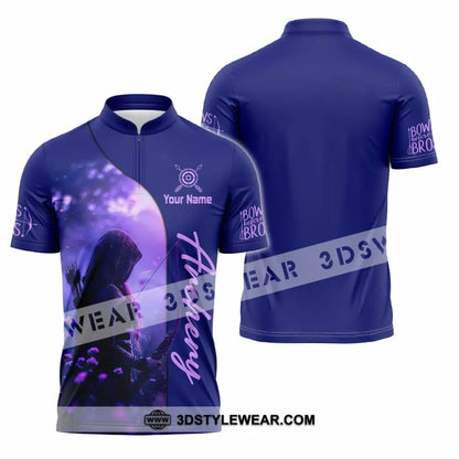 Unisex Shirt - Custom Archery Shirt - Zipper Polo Shirt / S - T-shirt
